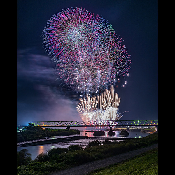 常総きぬ川花火大会花火写真