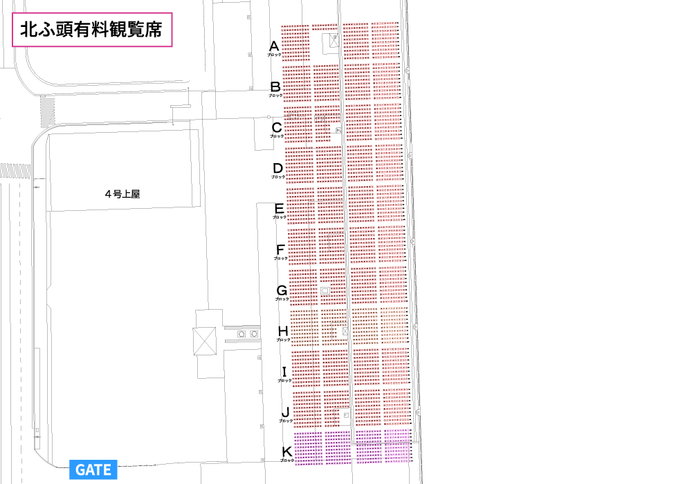 北ふ頭の座席詳細全体図