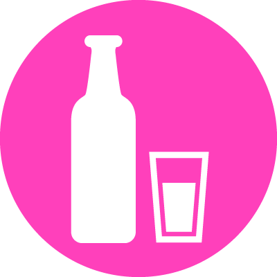 瓶とコップのアイコン