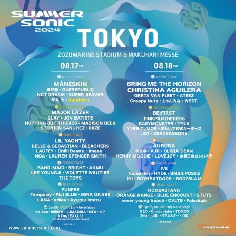 サマソニ2024 OSAKA 2day 8/18,19チケット 【公式通販】