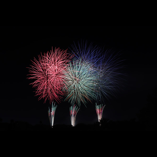 朝霞市民祭り彩夏祭花火写真